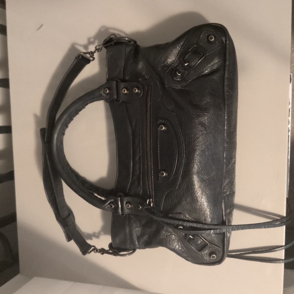 Balenciaga Black Leather Handbag